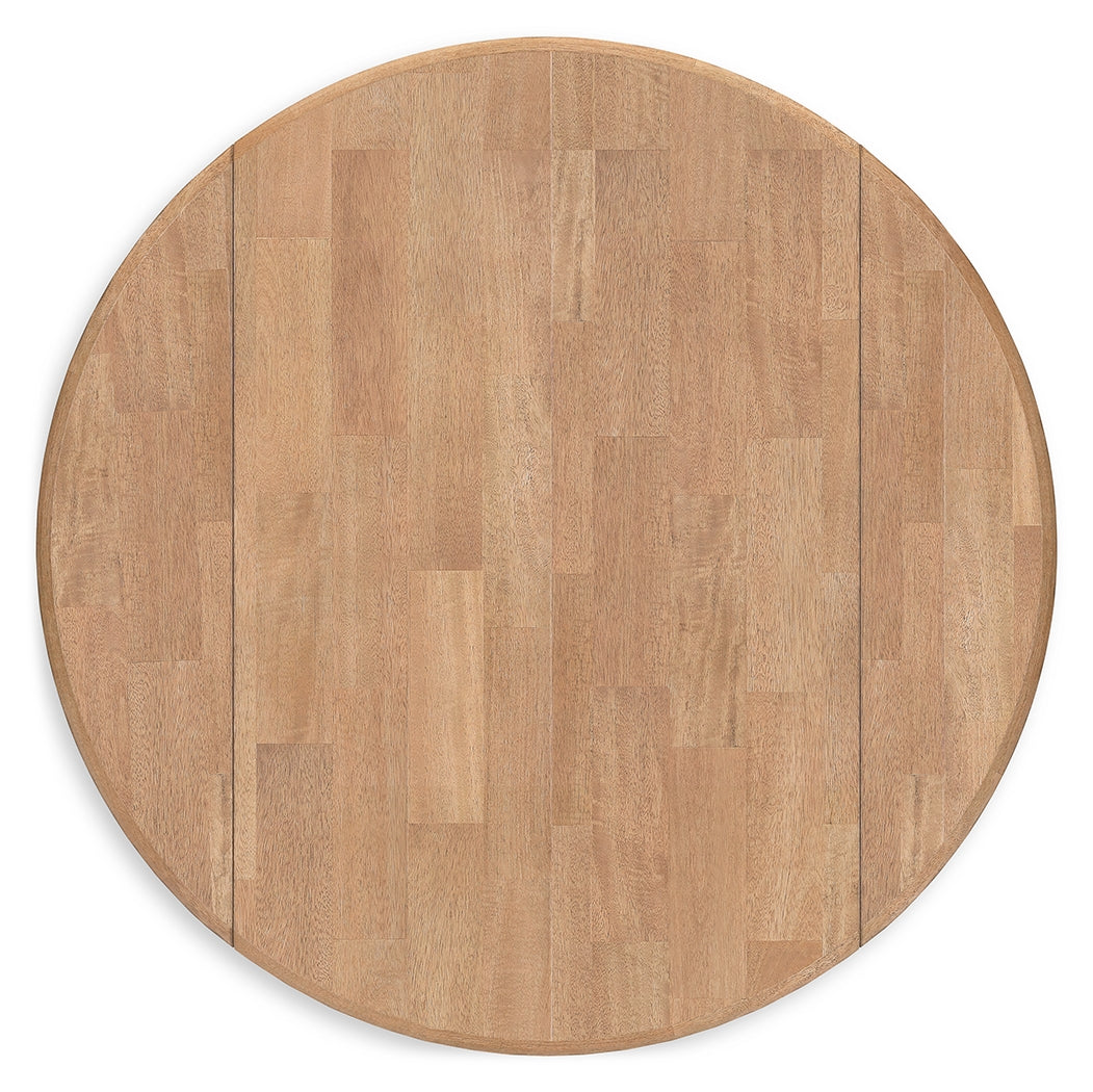 Gesthaven Natural/Blue Dining Table and 4 Chairs by Ashley at Eve Furniture