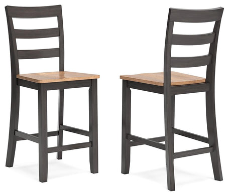 Gesthaven Natural/Brown Counter Height Barstool, Set of 2 by Ashley at Eve Furniture