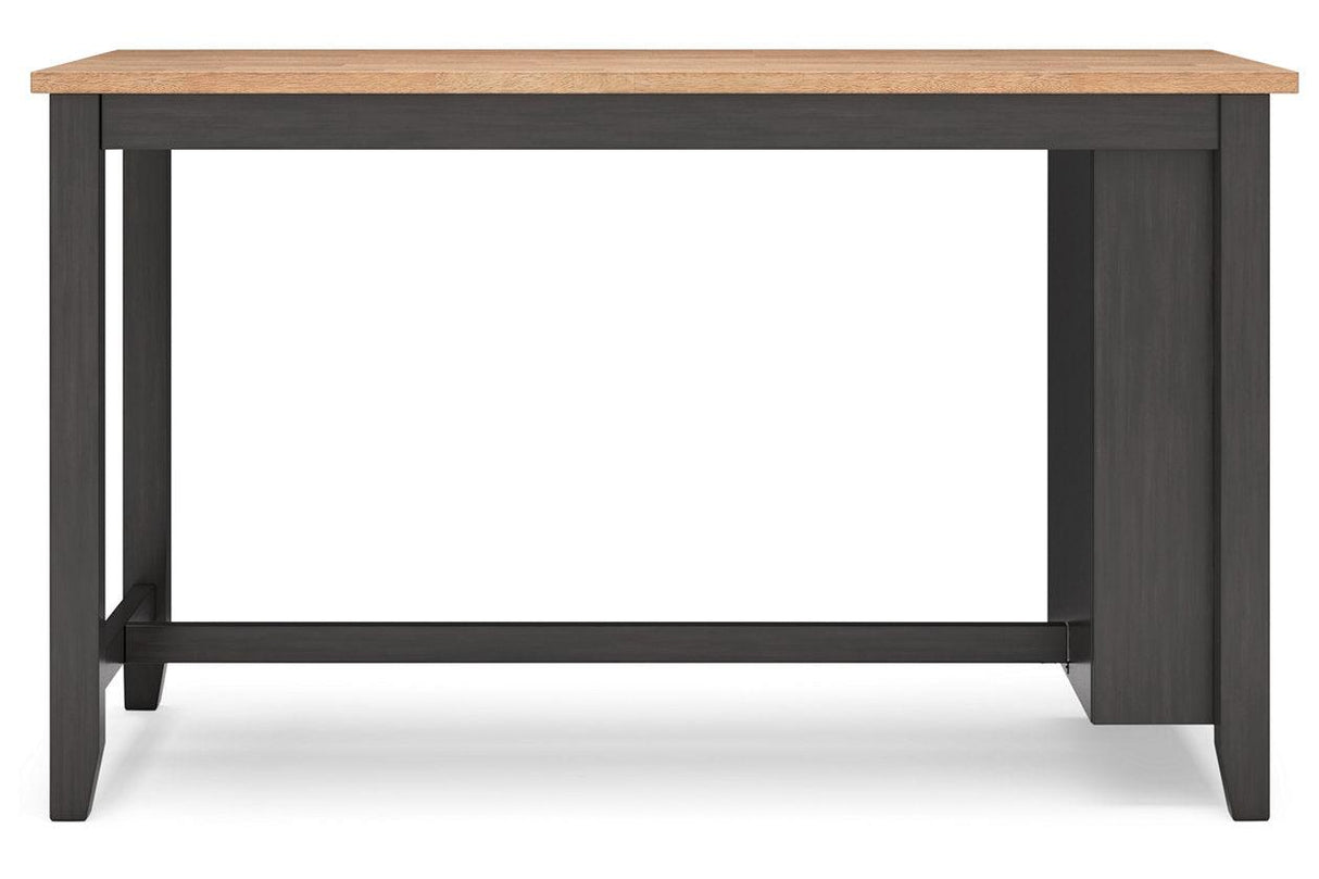 Gesthaven Natural/Brown Counter Height Dining Table and 2 Barstools by Ashley at Eve Furniture