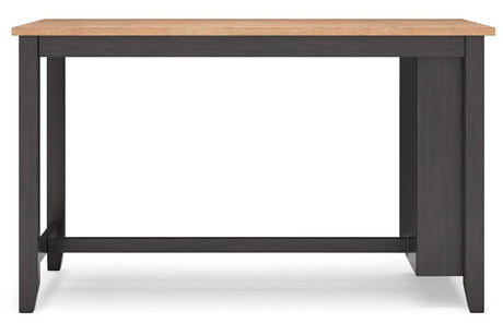 Gesthaven Natural/Brown Counter Height Dining Table and 2 Barstools by Ashley at Eve Furniture