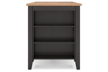 Gesthaven Natural/Brown Counter Height Dining Table and 2 Barstools by Ashley at Eve Furniture