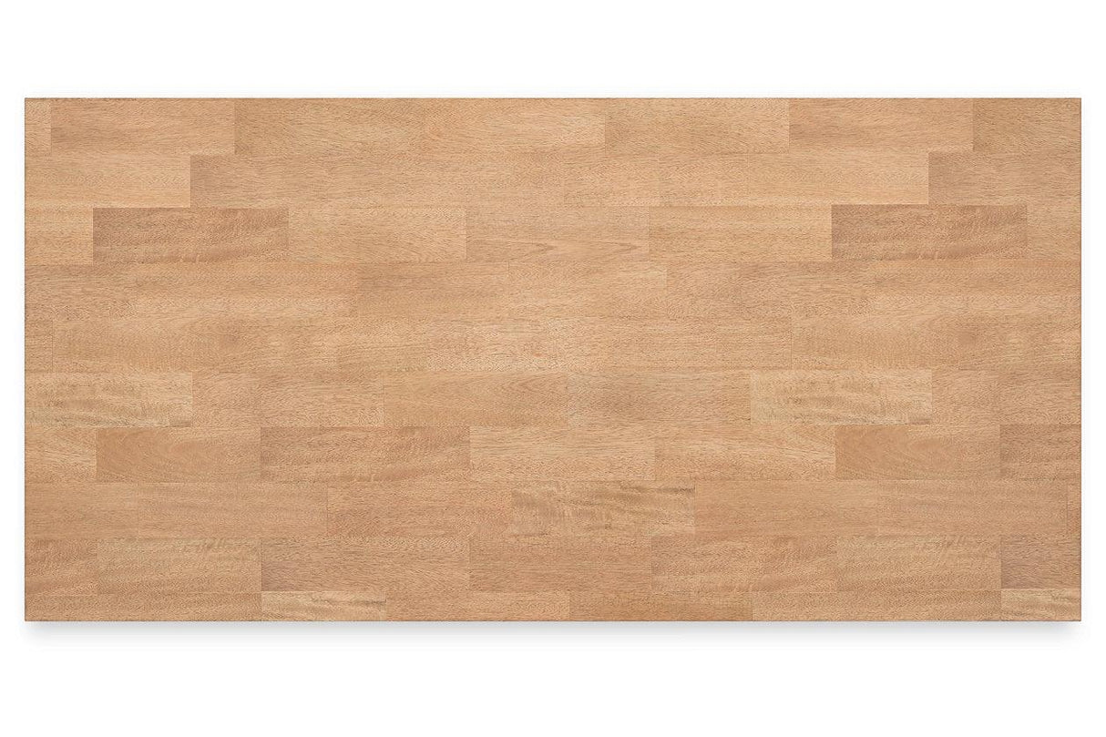 Gesthaven Natural/Brown Counter Height Dining Table and 2 Barstools by Ashley at Eve Furniture