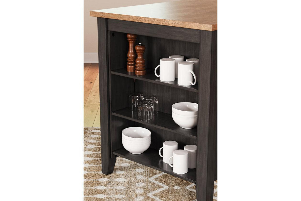 Gesthaven Natural/Brown Counter Height Dining Table and 2 Barstools by Ashley at Eve Furniture