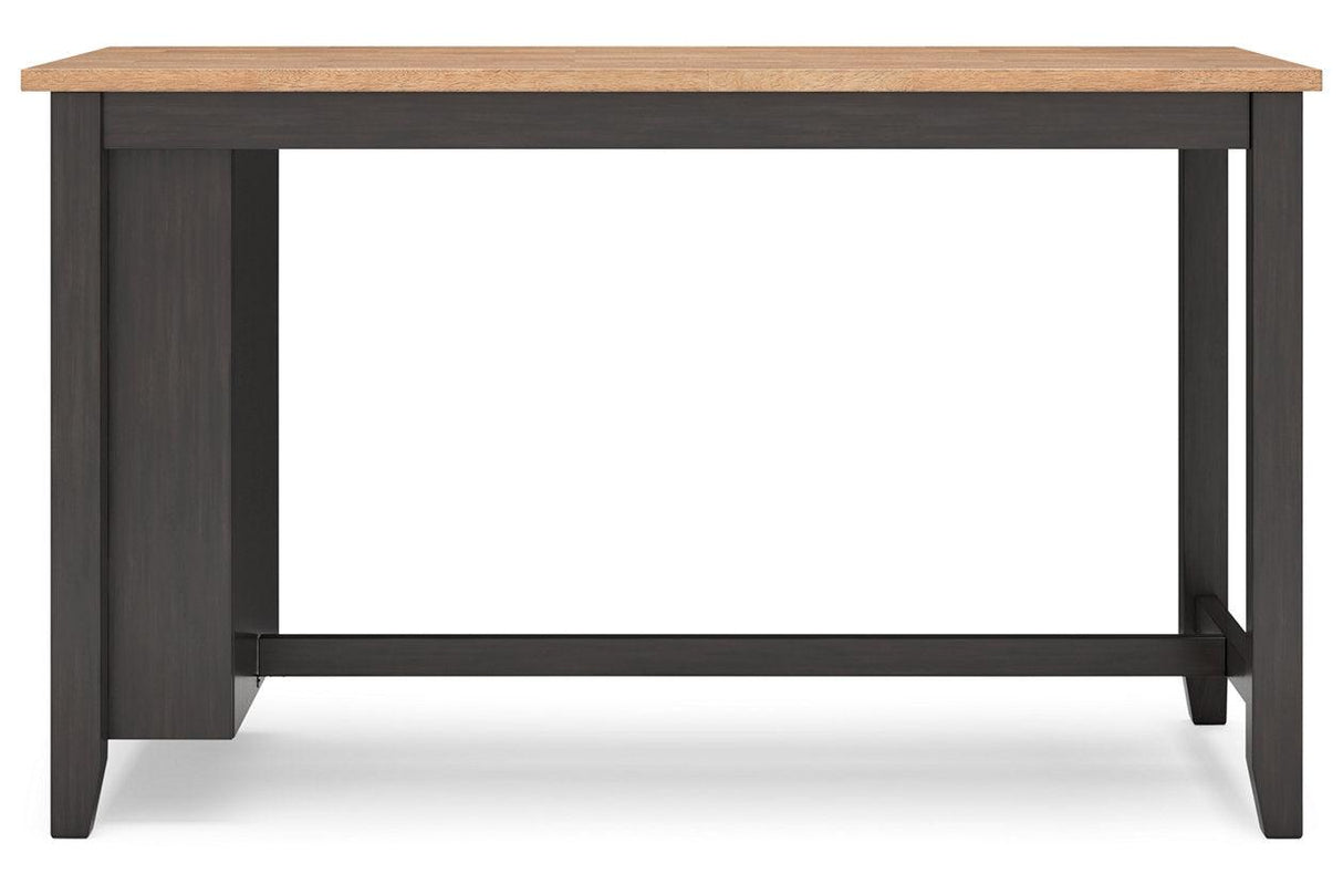 Gesthaven Natural/Brown Counter Height Dining Table and 2 Barstools by Ashley at Eve Furniture