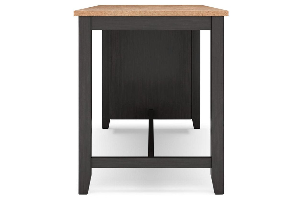 Gesthaven Natural/Brown Counter Height Dining Table and 2 Barstools by Ashley at Eve Furniture