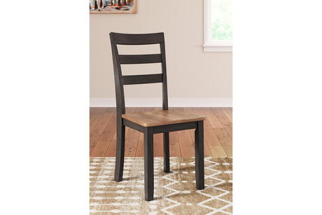 Gesthaven Natural/Brown Dining Table and 2 Chairs by Ashley at Eve Furniture