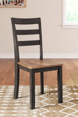 Gesthaven Natural/Brown Dining Table and 2 Chairs by Ashley at Eve Furniture