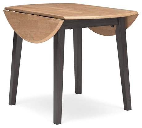 Gesthaven Natural/Brown Dining Table and 2 Chairs by Ashley at Eve Furniture