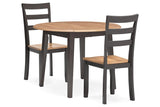 Gesthaven Natural/Brown Dining Table and 2 Chairs by Ashley at Eve Furniture