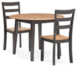 Gesthaven Natural/Brown Dining Table and 2 Chairs by Ashley at Eve Furniture