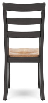 Gesthaven Natural/Brown Dining Table and 4 Chairs by Ashley at Eve Furniture