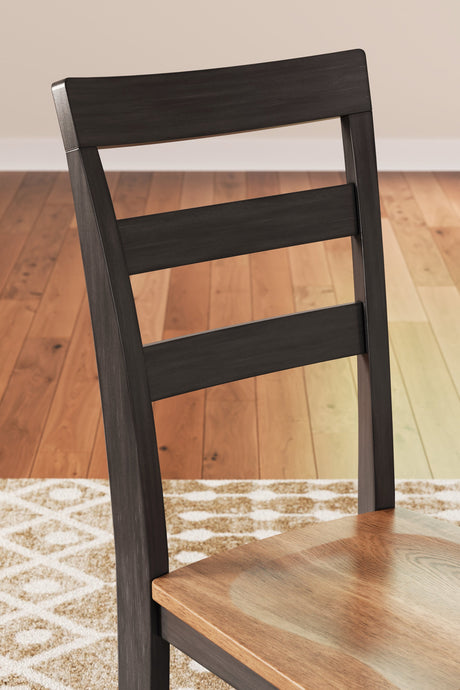 Gesthaven Natural/Brown Dining Table and 4 Chairs by Ashley at Eve Furniture