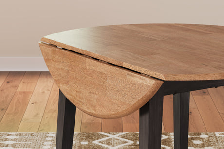 Gesthaven Natural/Brown Dining Table and 4 Chairs by Ashley at Eve Furniture