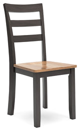 Gesthaven Natural/Brown Dining Table and 4 Chairs by Ashley at Eve Furniture