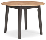 Gesthaven Natural/Brown Dining Table and 4 Chairs by Ashley at Eve Furniture