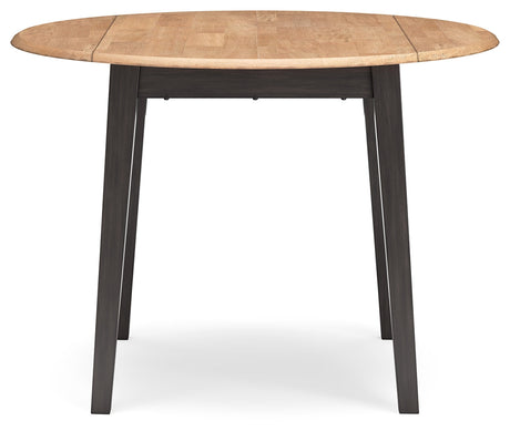 Gesthaven Natural/Brown Dining Table and 4 Chairs by Ashley at Eve Furniture