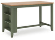Gesthaven Natural/Green Counter Height Dining Table by Ashley at Eve Furniture