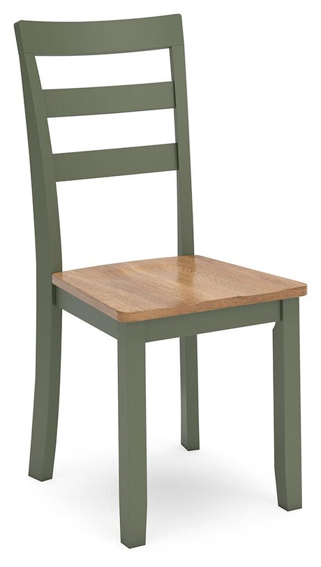 Gesthaven Natural/Green Dining Chair, Set of 2 by Ashley at Eve Furniture