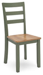 Gesthaven Natural/Green Dining Chair, Set of 2 by Ashley at Eve Furniture