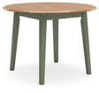 Gesthaven Natural/Green Dining Drop Leaf Table by Ashley at Eve Furniture