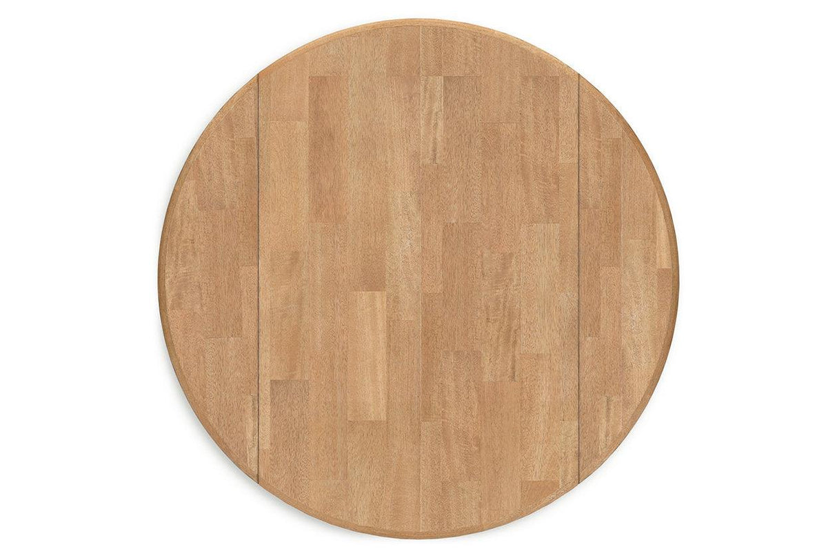 Gesthaven Natural/Green Dining Table and 2 Chairs by Ashley at Eve Furniture