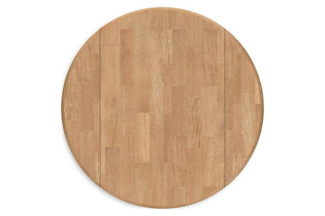 Gesthaven Natural/Green Dining Table and 2 Chairs by Ashley at Eve Furniture