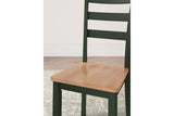 Gesthaven Natural/Green Dining Table and 2 Chairs by Ashley at Eve Furniture