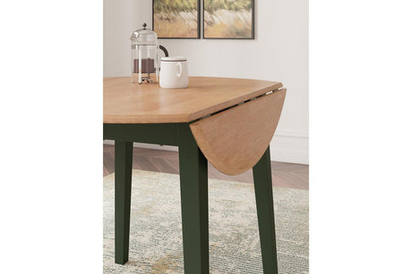Gesthaven Natural/Green Dining Table and 2 Chairs by Ashley at Eve Furniture