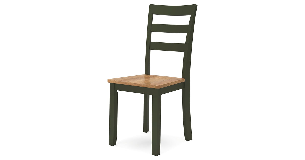 Gesthaven Natural/Green Dining Table and 2 Chairs by Ashley at Eve Furniture