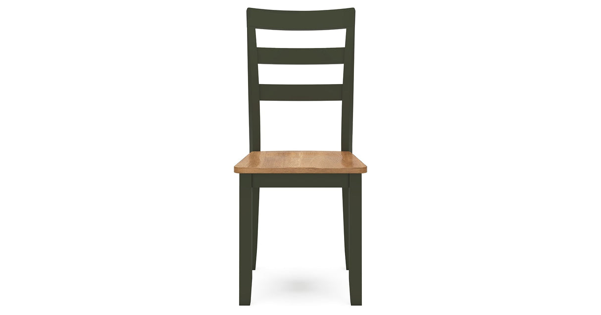 Gesthaven Natural/Green Dining Table and 2 Chairs by Ashley at Eve Furniture