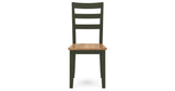 Gesthaven Natural/Green Dining Table and 2 Chairs by Ashley at Eve Furniture