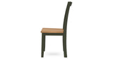 Gesthaven Natural/Green Dining Table and 2 Chairs by Ashley at Eve Furniture