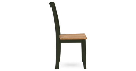 Gesthaven Natural/Green Dining Table and 2 Chairs by Ashley at Eve Furniture
