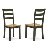 Gesthaven Natural/Green Dining Table and 2 Chairs by Ashley at Eve Furniture