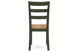 Gesthaven Natural/Green Dining Table and 2 Chairs by Ashley at Eve Furniture