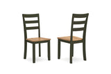 Gesthaven Natural/Green Dining Table and 2 Chairs by Ashley at Eve Furniture