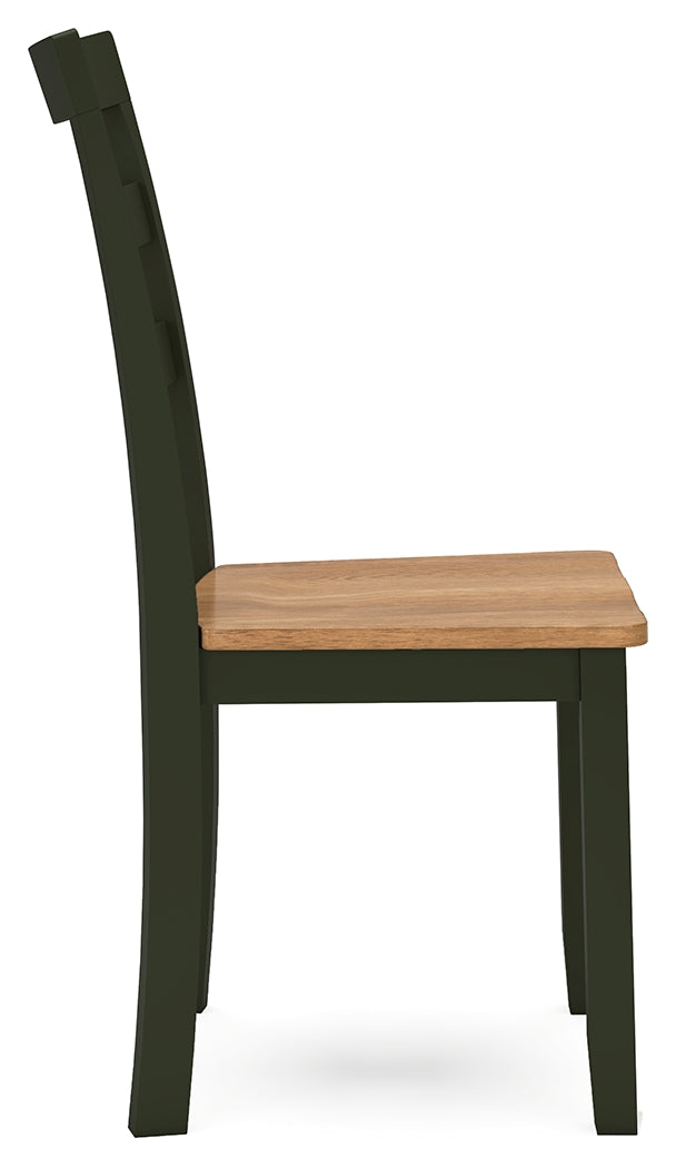 Gesthaven Natural/Green Dining Table and 2 Chairs by Ashley at Eve Furniture