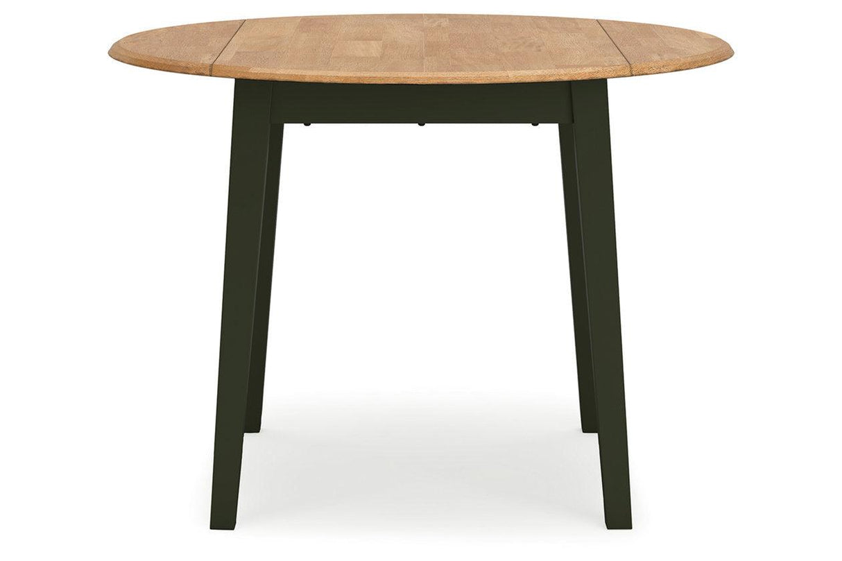 Gesthaven Natural/Green Dining Table and 2 Chairs by Ashley at Eve Furniture