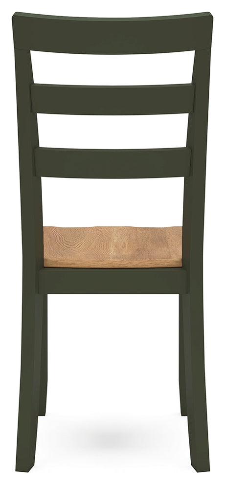 Gesthaven Natural/Green Dining Table and 4 Chairs by Ashley at Eve Furniture