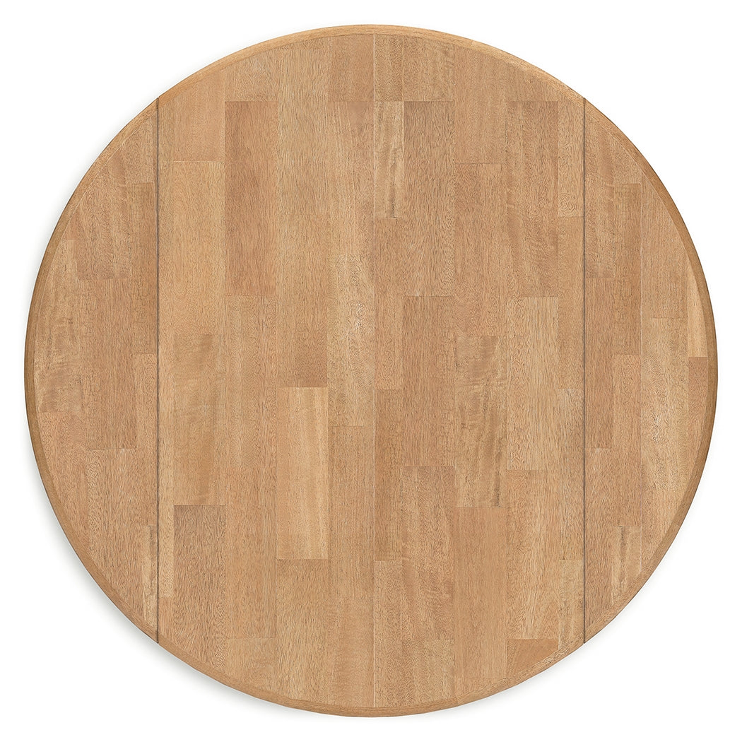 Gesthaven Natural/Green Dining Table and 4 Chairs by Ashley at Eve Furniture