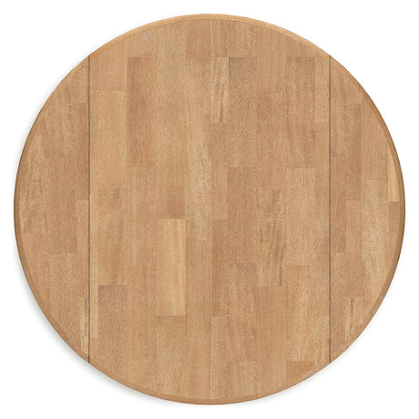 Gesthaven Natural/Green Dining Table and 4 Chairs by Ashley at Eve Furniture
