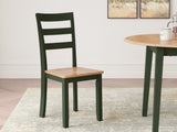 Gesthaven Natural/Green Dining Table and 4 Chairs by Ashley at Eve Furniture