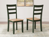 Gesthaven Natural/Green Dining Table and 4 Chairs by Ashley at Eve Furniture