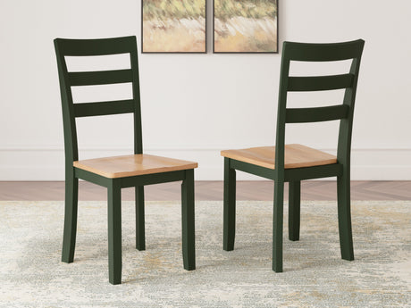 Gesthaven Natural/Green Dining Table and 4 Chairs by Ashley at Eve Furniture