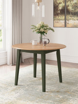 Gesthaven Natural/Green Dining Table and 4 Chairs by Ashley at Eve Furniture