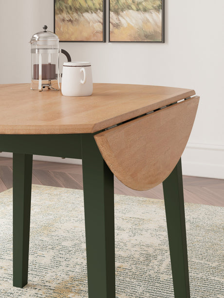 Gesthaven Natural/Green Dining Table and 4 Chairs by Ashley at Eve Furniture