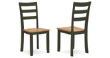 Gesthaven Natural/Green Dining Table and 4 Chairs by Ashley at Eve Furniture