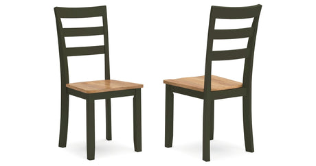 Gesthaven Natural/Green Dining Table and 4 Chairs by Ashley at Eve Furniture