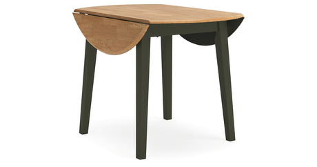 Gesthaven Natural/Green Dining Table and 4 Chairs by Ashley at Eve Furniture