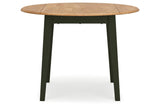 Gesthaven Natural/Green Dining Table and 4 Chairs by Ashley at Eve Furniture